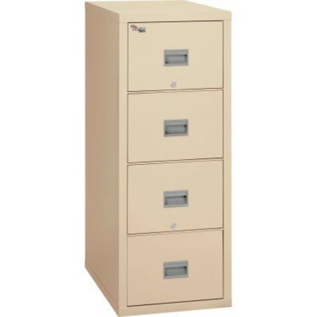 FIRE KING Fireking Fireproof 4 Drawer Vertical File Cabinet Legal 20-13/16"Wx31-9/16"Dx52-3/4"H Parchment 4P2131-CPA